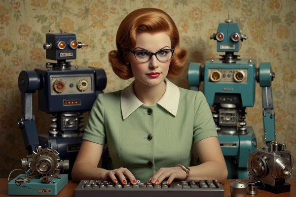 RPA retro illustratie